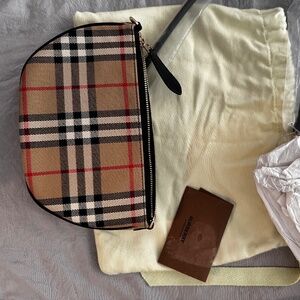 Burberry Beige Check Olympia Pouch
